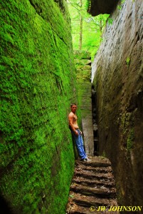 Mossy Rock Wall Passage